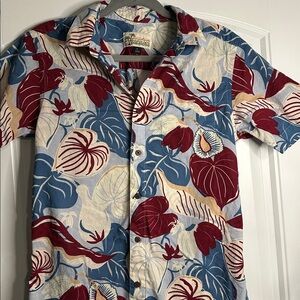 Patagonia Red and Blue Floral Casual Shirt